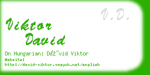 viktor david business card